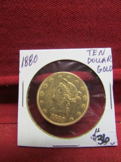 1880 Ten Dollar Gold Coin