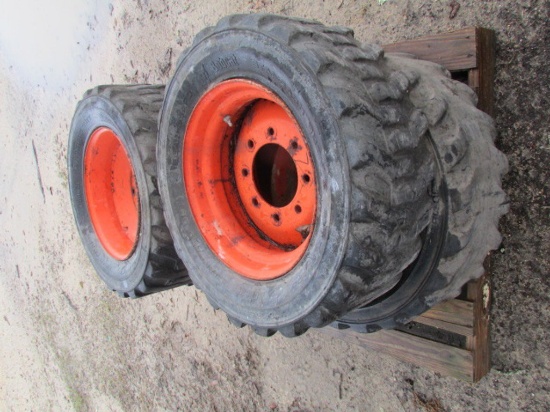 (4) Bob Cat 10-16.5 Tires & Rims