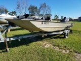 2001-15FT Aluminum Boat W/ Magic Tilt Trailer