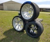 (3) 235 / 30-12 Golf Cart Tires & Rims