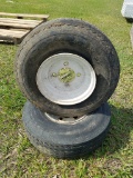 (2) 5.70 - 8 Boat Trailer Tires & Rims W/ 4 Lugs