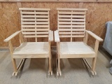 (2) Wooden Rocking Chairs **NEW**