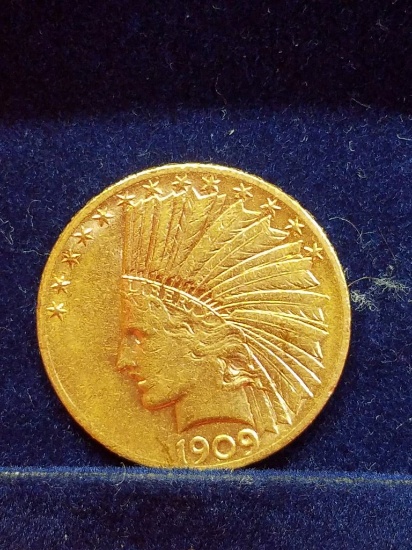 1909 Indian Head $10 Gold Coin