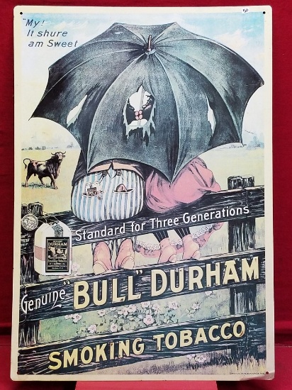 Genuine "Bull" Durham Smoking Tobacco Metal
