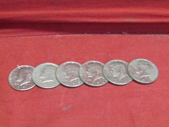 (6) Kennedy Half Dollar