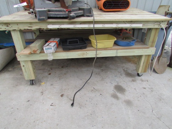 Work Bench With Power Strip