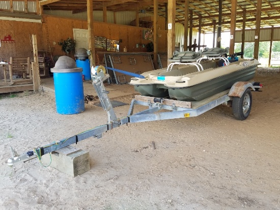 2017-10ft Pelican Bass Raider 10E Pontoon Boat