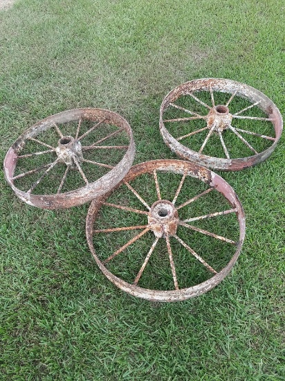 (3) Wagon Wheels