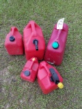 (5) Assorted Gas Jugs