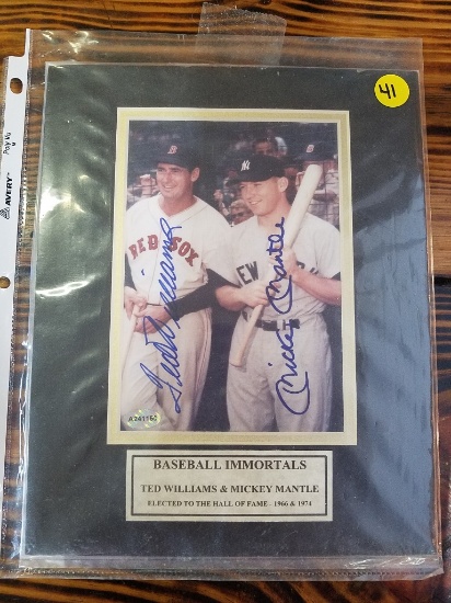 Baseball Immortals Ted Williams & Mickey Mantle