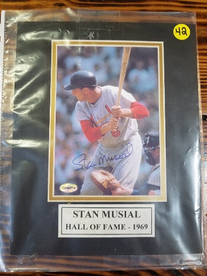 Stan Musial 1969 Hall Of Fame Autographed