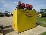 Lube tank w/'alemite pump #9918-A & 4 hose spools