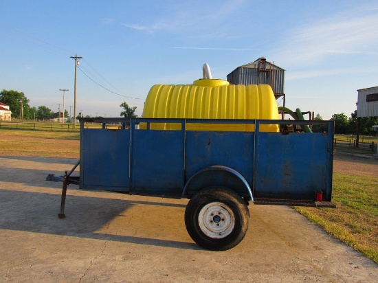 Water tank w/gas pump on trailer NO TITLE