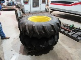 (2) Farm Torque tractor tires14.9x24 w/rims