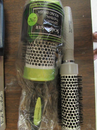 BOX OF MISC HAIR BRUSHES