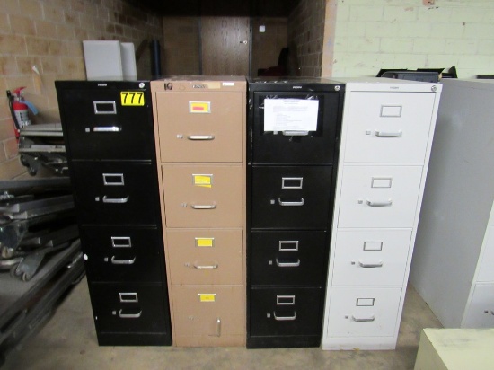 4 DRAWER FILE CABINETS (4)