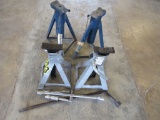 4 Jack Stands, lug wrench and tire tool