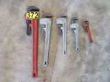 Lot of 5 Pipe Wrenches