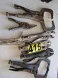 Lot of 7 Locking Pliers