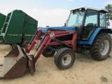 Ford 5640 cab tractor w/Bush Hog loader,