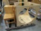 Wooden chest, play equip & chair