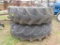 (2) Goodyear 20.8-38 tires and rims - used