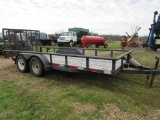 16' PJ dual tandem axle trailer w/dove tail