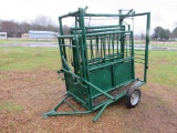 Shop built portable squeeze chute