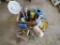 Lot of hand tools, lights, watch buckets & etc