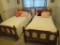 2 Twin beds w/bedding