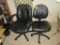 2 Black office chairs