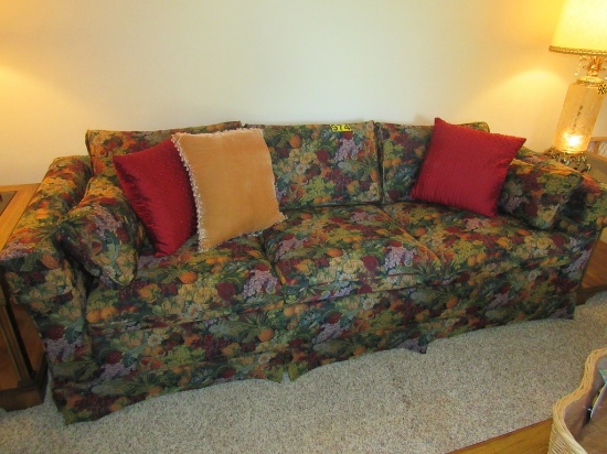 Floral print sofa