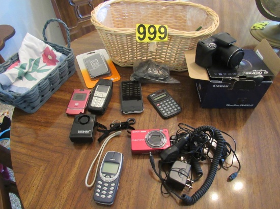 Canon camera, Motarolla phone & misc
