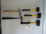 3 Mallets & 2 hammers