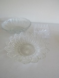 2 Glass bowls, napkin holder & small pitcher