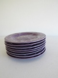 8 Pfaltzgraff purple leave salad plates