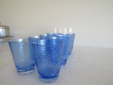 8 Acrylic drinking glasses & 2 clear plastic