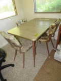 Chrome table & 3 chairs