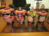 Set of 4 matching pots