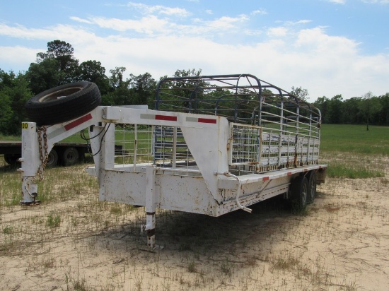 20' GN stock trailer NO TITLE