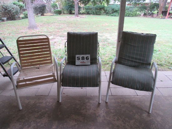 Lot of 3 outdoor chairs