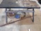 Sewer tape, metal bench & pry bar