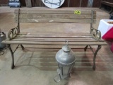 Patio bench & lantern