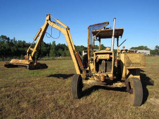 Ford 6600 diesel tractor w/Tiger side boom mower