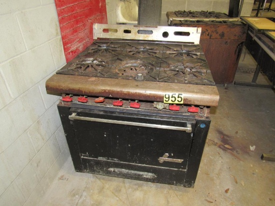 (2) Garland 6 burner gas stove w/oven
