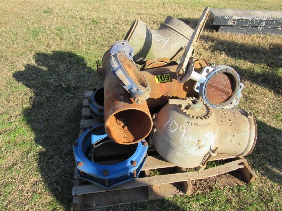 (2) Waterman 10" valves & irrigation valve tee