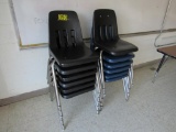 12 Plastic stackable chairs