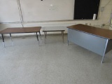 Teachers desk & 2 small tables