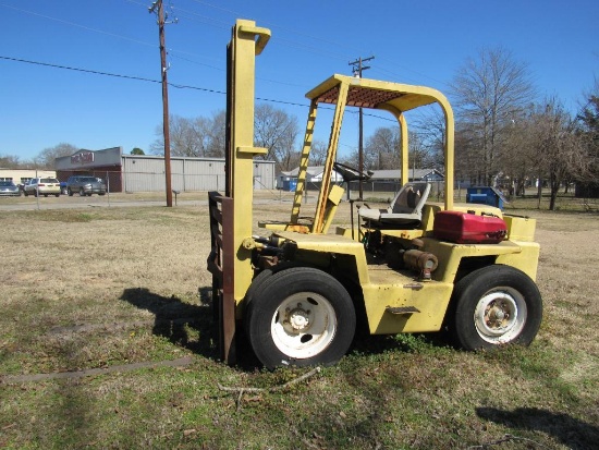 Clark rough terrain forklift, gas engine