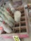 Wooden Dr Pepper box with 8 glass bottles